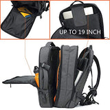 ZUQIANG Business Backpack Flight Approved Carry on Backpacks Multipurpose Trip Bag (Gary, 21')