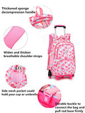 Fanci Geometric Figure Kids Rolling School Backpack Waterproof Nylon Trolley Carry on Luggage