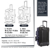 Coolife Rolling Duffel Travel Duffel Bag Wheeled Duffel Suitcase Luggage 8 Pockets