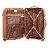 It Luggage Valiant 28" Hardside 8 Wheel Expandable Lightweight Spinner, Cream With Almond Trim