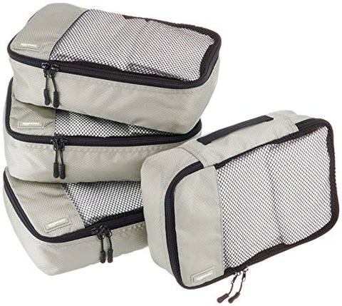 Amazonbasics Small  Packing Cubes - 4 Piece Set, Gray