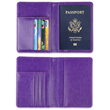 Gdtk Leather Passport Holder Cover Rfid Blocking Travel Wallet (Purple)