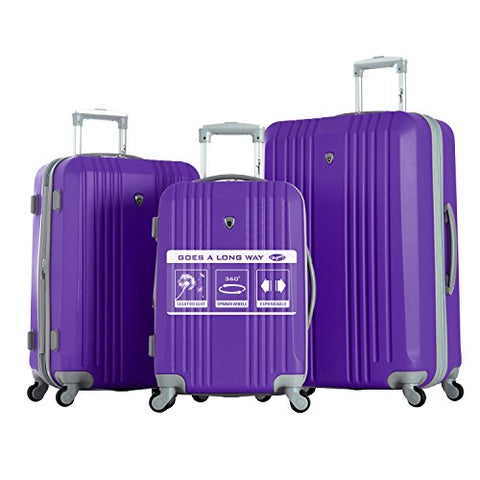 Olympia Corsair 3Pc Hardcase Set, Purple, One Size