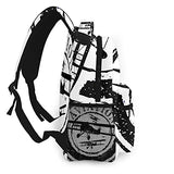 Multi leisure backpack,Grunge Stamp Design With Word Aviation And Ai, travel sports School bag for adult youth College Students