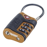 Lewis N. Clark Tsa-Approved Easy-To-Set Combination Luggage Lock With Steel Cable,  Orange,  One