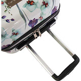 BEBE Women's Alexandra 21" Hardside Carry-on Spinner, White Floral