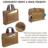 BANUCE 15 Inch Laptop Shoulder Bag Waterproof Nylon Messenger Bag Faux Leather Briefcase for Men