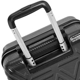 AmazonBasics Pyramid Hardside Carry-On Luggage Spinner Suitcase with TSA Lock - 20 Inch, Black