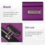 Luggage Set 3 Piece Set Suitcase set with TSA Lock Spinner Hard shell Lightweight (Purple)