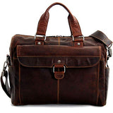 Jack Georges Voyager Top Zip Briefcase with Front Pocket (Brown)