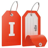 Initial Luggage Tag with Full Privacy Cover and Stainless Steel Loop – (Letter I)