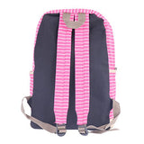 Damara Womens Pinstripe Canvas Daily Large Shoulders Bag,Hot Pink