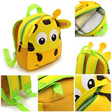Hipiwe Little Kid Toddler Backpack Baby Boys Girls Kindergarten Pre School Bags Cute Neoprene Cartoon Backpacks for Children 1-5 Years Old,Size 9.45"x3.54"x9.84" (Giraffe)