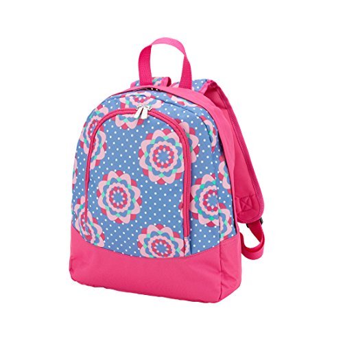 Preschool Elementary School 14 Inch Water Resistant Backpack - Zoey Polka Dot Floral