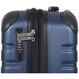 Kenneth Cole Reaction Scott's Corner 24" Lightweight Hardside Expandable 8-Wheel Spinner Checked Suitcase with TSA Lock, Navy