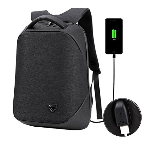 Samaz Laptop Backpack With Usb Charging Port Business Travel Backpack Shoulder College School Bag