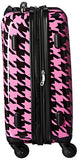 Chariot Houndstooth 20-Inch Hardside Lightweight Expandable Carry, Fuchsia