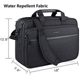 KROSER Laptop Bag Premium Laptop Briefcase Fits Up to 17.3 Inch Laptop Expandable Water-Repellent Shoulder Messenger Bag Computer Bag with RFID Pockets for Travel/Business/School/Men/Women-Black