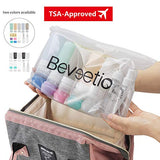 Beveetio Travel Bottles TSA Approved 15 Pack,2.9oz Silicone Refillable Size Containers, BPA Free Travel Tubes Toiletries for Cosmetic Shampoo Cream Conditioner Lotion Soap