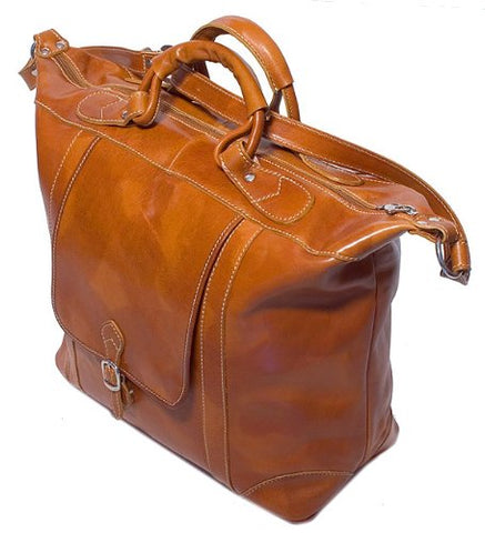 Floto Luggage Tack Duffle Bag, Olive/Honey Brown, Medium