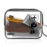 3pcs TSA-Approved Clear Travel Toiletry Bag With Handle Strap, ANRUI Airline Kit 3-1-1 Clear