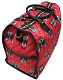 Betsey Johnson Large Nylon Weekender Duffel Bag, Coral/Bulldogs