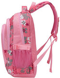 Tinksky Flowers Pattern Backpacks For Girls Elementary School Students Book Bag Pink