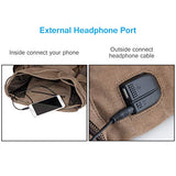 Laptop Backpack with USB Charging Port, P.KU.VDSL Travel Canvas Backpack for Men and Women, College School Bookbag Computer Bag Fits 17’’ Laptop