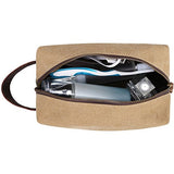 S-Zone Canvas Travel Toiletry Bag Organizer Shaving Dopp Kit Cosmetic Bag Makeup Bag