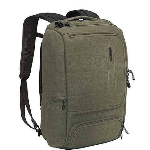 eBags Professional Slim Laptop Backpack for Travel, School & Business - Fits 17" Laptop - Anti-Theft - (Sage Green)