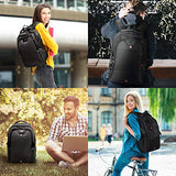 Laptop Backpack 17 Inch Water Resistant Backpacks Durable College Travel Daypack Anti Theft with USB Charging Port Best Gift for Men Women Boys Girls Students(17 Inch, Black)