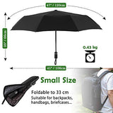 MMTC Windproof Travel Folding Umbrella Golf Umbrella Auto Open Close, Lightweight 10 Ribs Automatic
