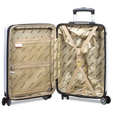 Dejuno Ashford 3-Pc Hardside Spinner Tsa Combination Lock Luggage Set, White
