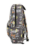 Naruto Shippuden All Over Kanji Print Charcoal Backpack