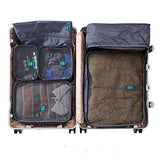 6 Set Packing cubes Travel luggage Organizer Waterproof Mesh Lightweight Suitcase storage bag Clothing Laundry Bag Shoe Bag (Grey)