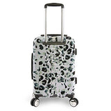 Bebe Women'S Abigail 21" Hardside Carry-On Spinner Luggage, Winter Leopard