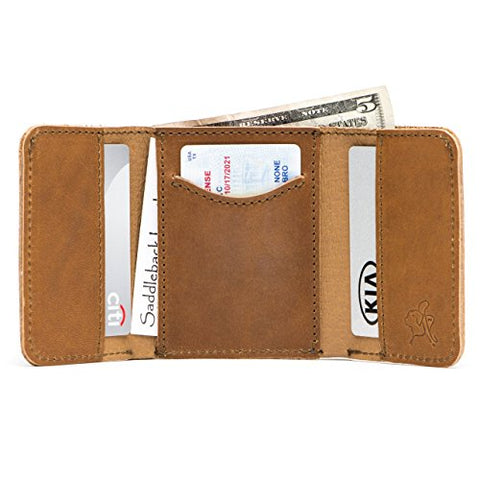 Saddleback Leather Trifold Wallet - Classic Rfid-Shielded 100% Full Grain Leather Trifold Design