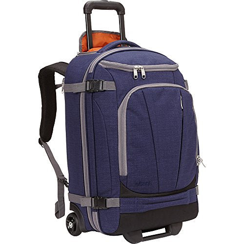 eBags TLS Mother Lode Rolling Weekender 22" Travel Backpack with Wheels - Carry-On - (Brushed Indigo)