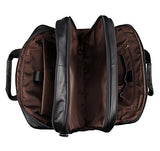 Men Vintage Black Genuine Leather Briefcase Office Business Messenger Bag