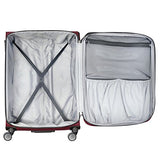 Delsey Luggage Titanium Soft Expandable 25 Inch Spinner, Black Cherry Red