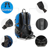 Gonex Updated 35L Hiking Backpack, Camping Outdoor Trekking Daypack, Waterproof and Backpack Cover Included (Blue)