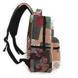 Multi leisure backpack,Silk Scarf Design Fashion Textile, travel sports School bag for adult youth College Students