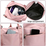 PlasMaller Travel Bag Carry On Sports Gym Duffel Luggage Shoulder Pack for Women (Pink)