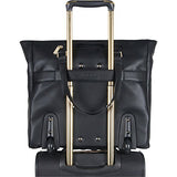 Kenneth Cole Reaction Runway Call Pebbled Faux Leather Wheeled 15” Laptop Business Tote, Black