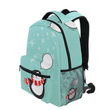 Backpack Travel Cartoon Penguin School Bookbags Shoulder Laptop Daypack College Bag for Womens Mens