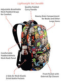 Marvel Kawaii Avengers Boys Girls 16" School Backpack (One Size, Black/Multi)