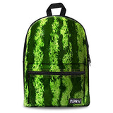 Bigcardesigns Watermelon Design Canvas Personalized Backpack Notebook Bookbag