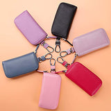 BOBILIKE Car Key Holder Wallet 6 Hoot Key Case for Women & men, Pink Small