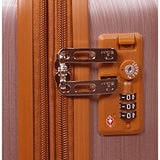 Dejuno Monroe New Generation 3-Piece Hardside Spinner TSA Lock Luggage Set, Rose Gold, One Size