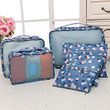Travel Packing Cubes 6pcs/set Large Capacity Clothing Sorting Organize Bag Storage Package Men,Leopard